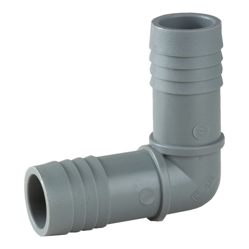 MERRILL MANUFACTURING Merrill PEP100 90 Deg Pipe Elbow, 1 In, Insert, Poly