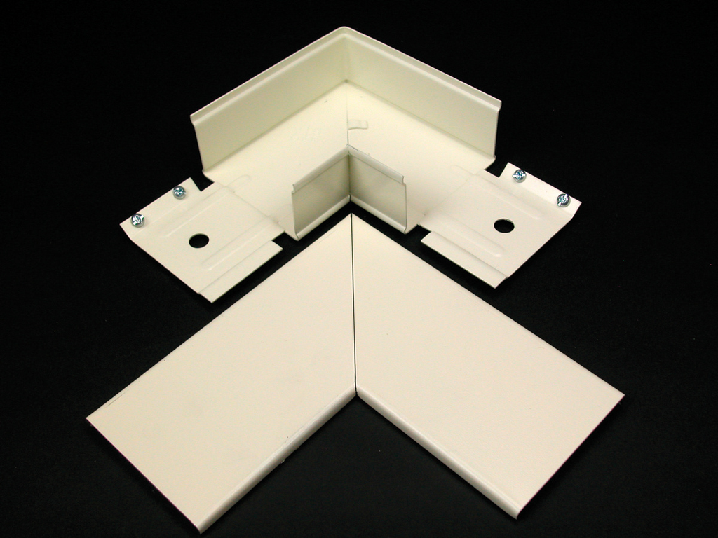 LEGRAND Legrand V3011E Wiremold 6 Ivory Steel 1-Channel Raceway 90 Degrees Flat Elbow