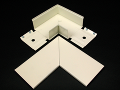 LEGRAND Legrand V3011E Wiremold 6 Ivory Steel 1-Channel Raceway 90 Degrees Flat Elbow