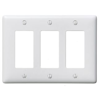 HUBBELL Hubbell Wiring Device-Kellems NP263W HWD Standard Wall Plate 3 Gangs