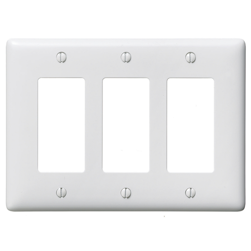 HUBBELL Hubbell Wiring Device-Kellems NP263W HWD Standard Wall Plate 3 Gangs