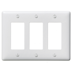 HUBBELL Hubbell Wiring Device-Kellems NP263W HWD Standard Wall Plate 3 Gangs
