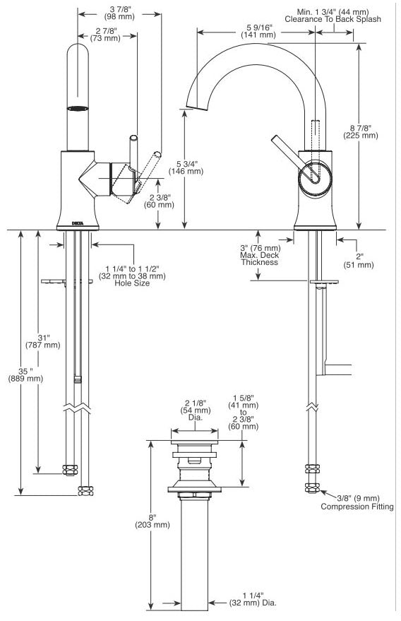 DELTA FAUCET Delta Faucet 559HA-DST Trinsic Single Handle High-Arc Bathroom Faucet