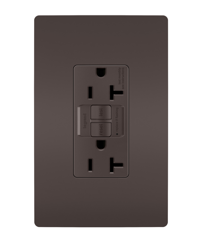 LEGRAND Pass & Seymour 2097 Self-Test GFCI 20A 125V Brown