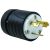 LEGRAND Pass & Seymour L1030P Plug LKG 125/250VAC 30A 3 3 BK/WHT INDL