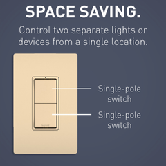 LEGRAND Wiremold RCD11I Combination Switch, 15A 120V - Ivory