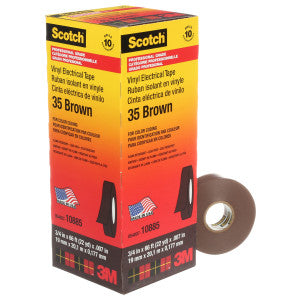 3M Scotch 35-BROWN-3/4X66FT Vinyl Electrical Color Coding Tape 66-ft x 3/4-Inch