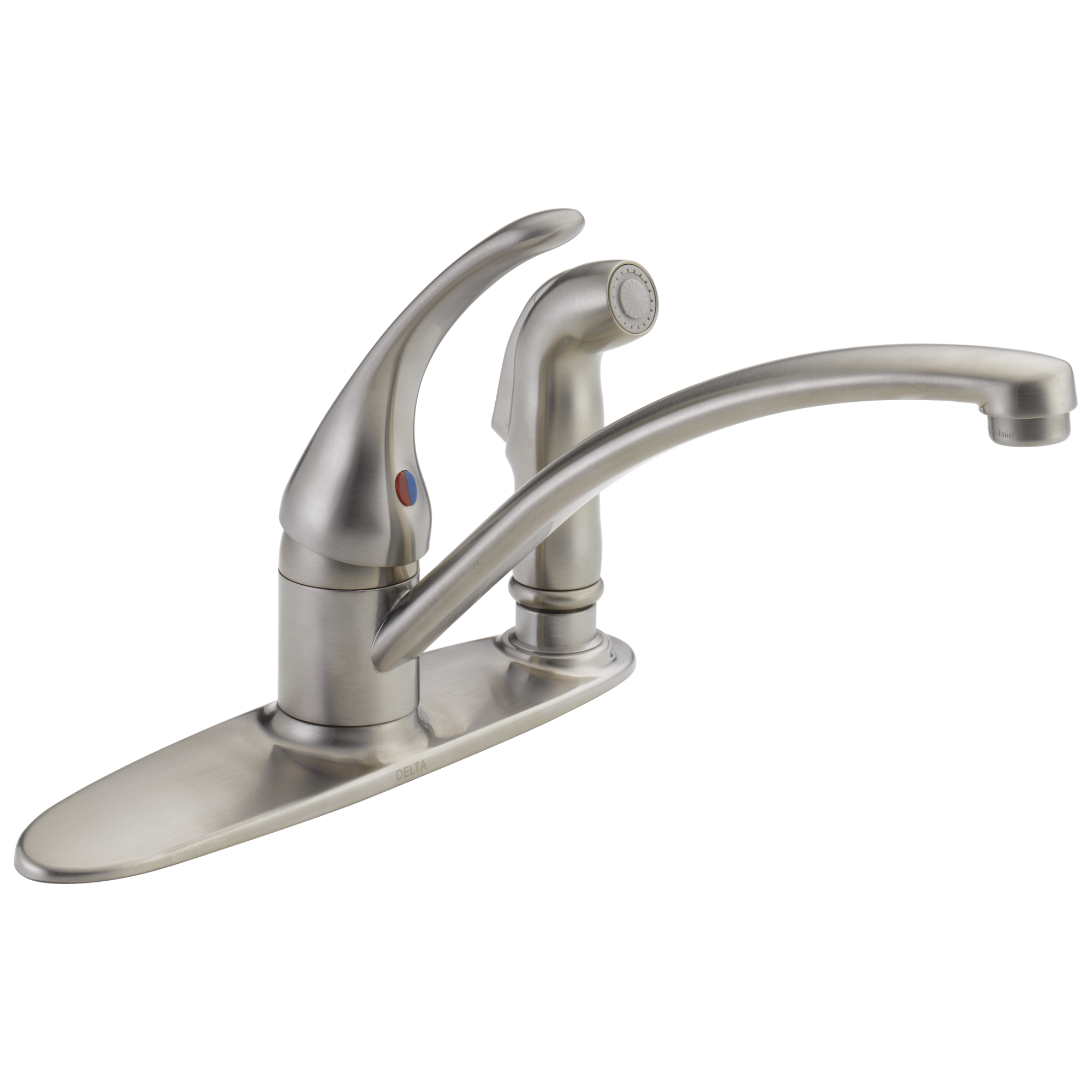 DELTA FAUCET Delta Faucet B3310LF-SS Foundations Single Handle Kitchen Faucet with Side Spray