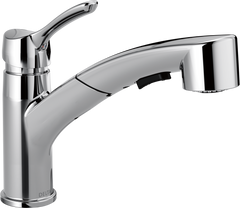 DELTA FAUCET Delta Faucet 4140-TP-DST Collins Single Handle Tract-Pack Pull-Out Kitchen Faucet