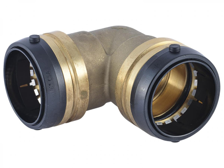 SHARKBITE SHARK UXL0254 2 x 2 Brass Push 90 Degree Elbow