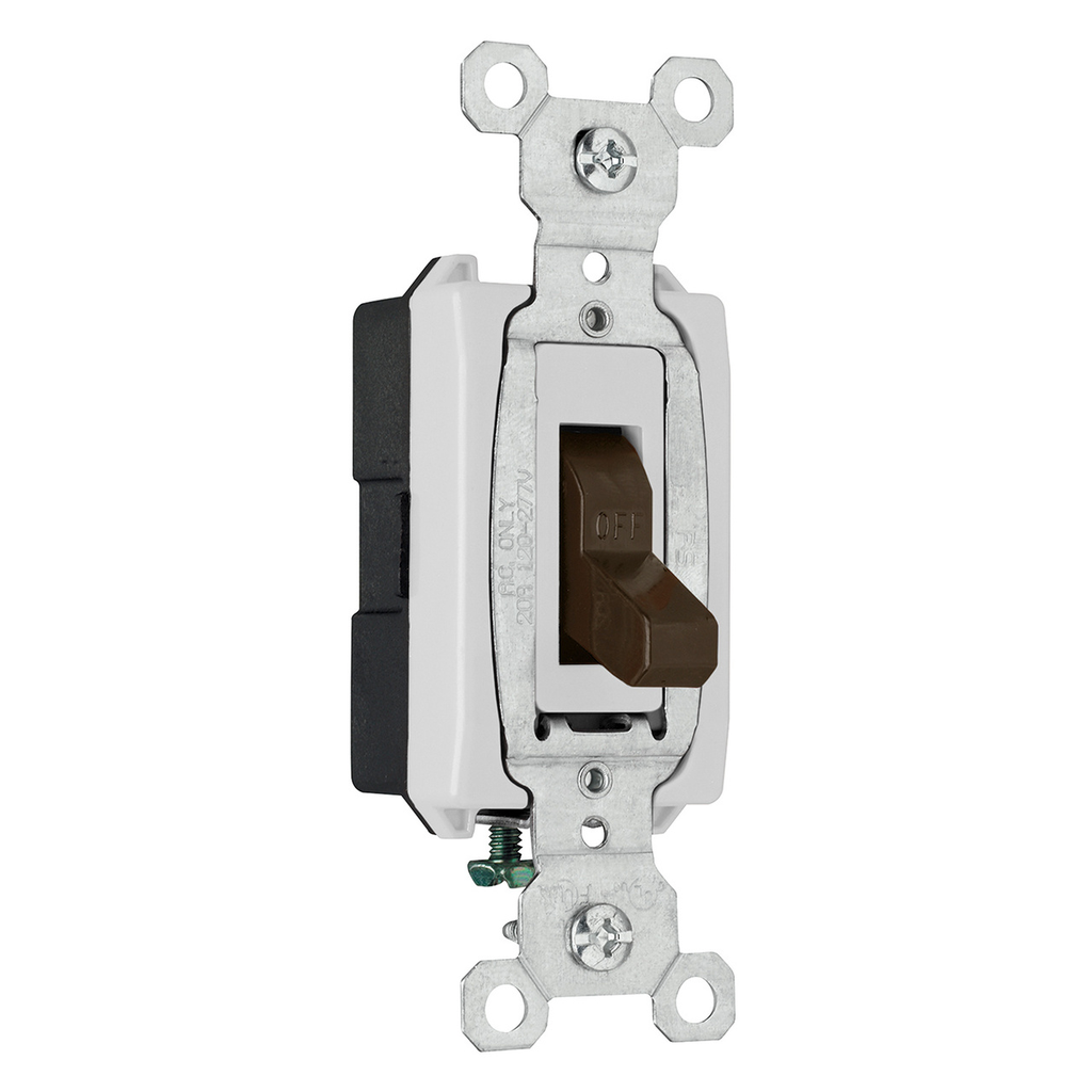 LEGRAND Pass & Seymour CSB20AC1 Heavy Duty Toggle Switch 120/277 VAC 20 Amp Brown