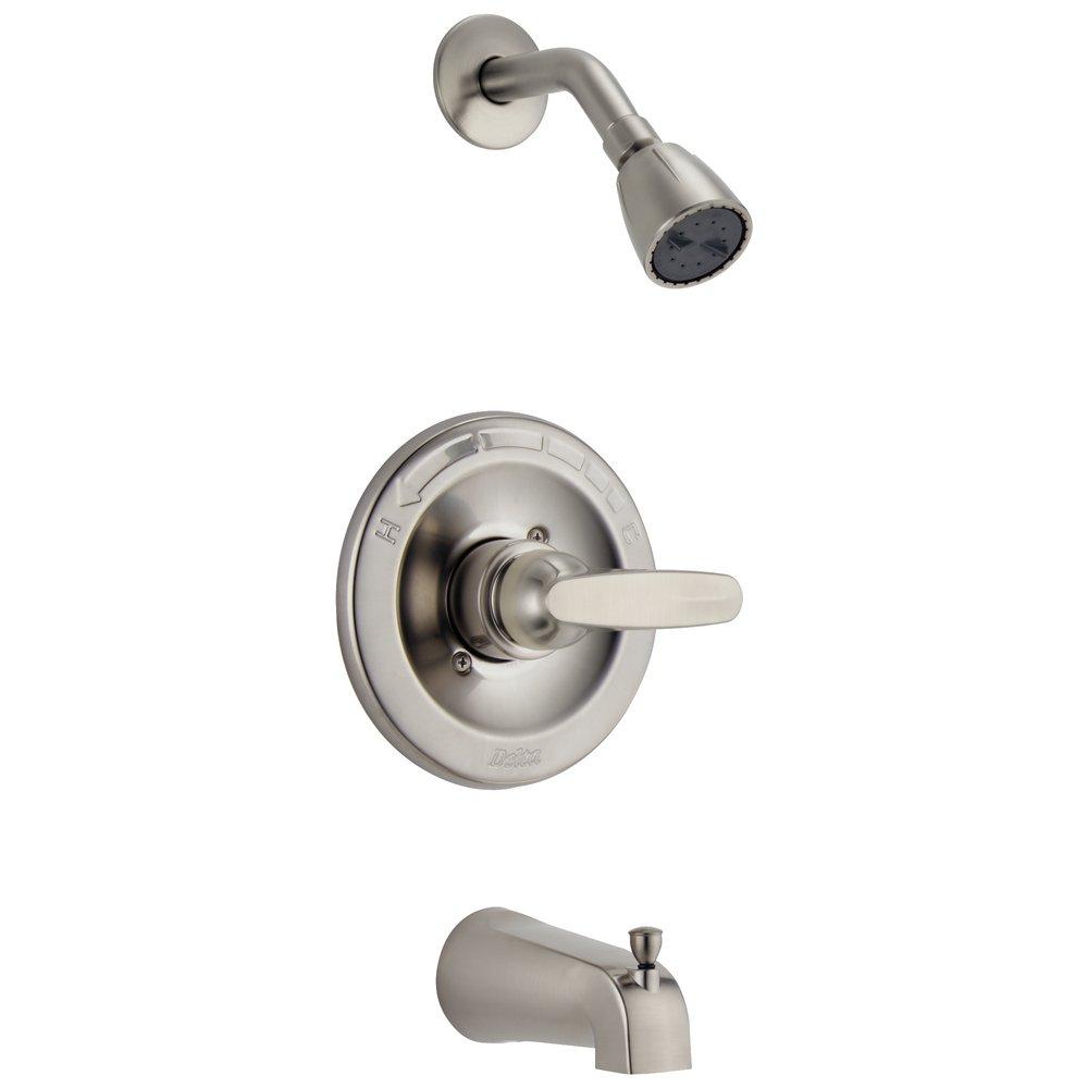 DELTA FAUCET Delta Faucet BT13410-SS Foundations One Handle Single Function Bathtub & Shower Faucet in Brilliance Stainless (Trim Only)