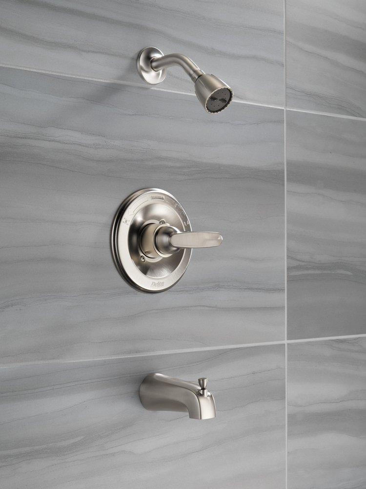 DELTA FAUCET Delta Faucet BT13410-SS Foundations One Handle Single Function Bathtub & Shower Faucet in Brilliance Stainless (Trim Only)