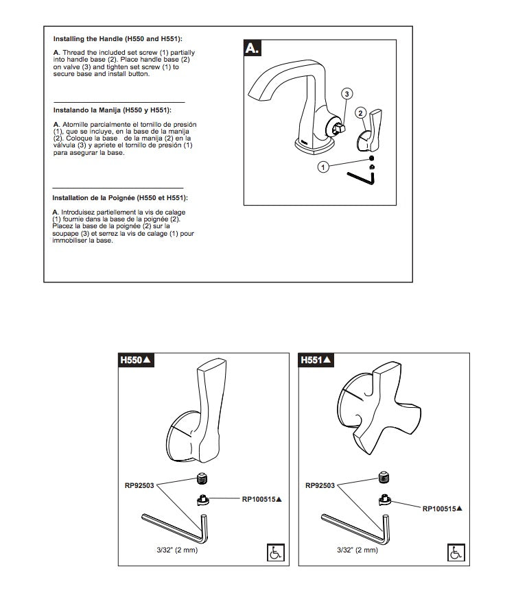 DELTA FAUCET Del H550 Stryke Single Handle Lever