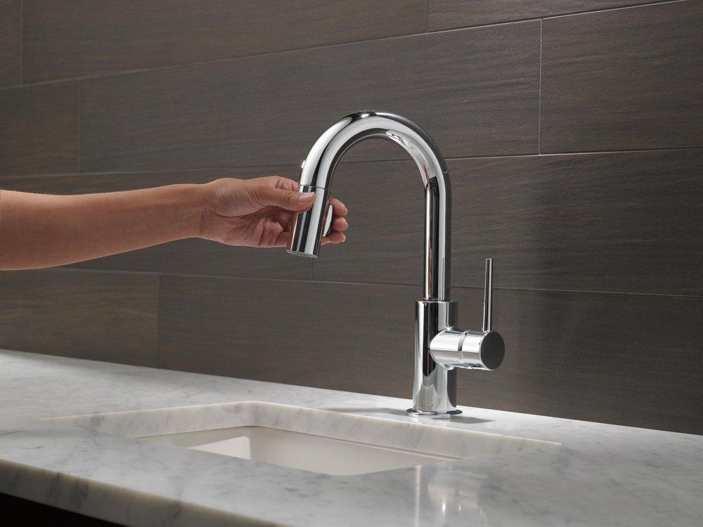DELTA FAUCET Delta Faucet 9959-LS-DST Trinsic Single Handle Pull Down Bar Faucet
