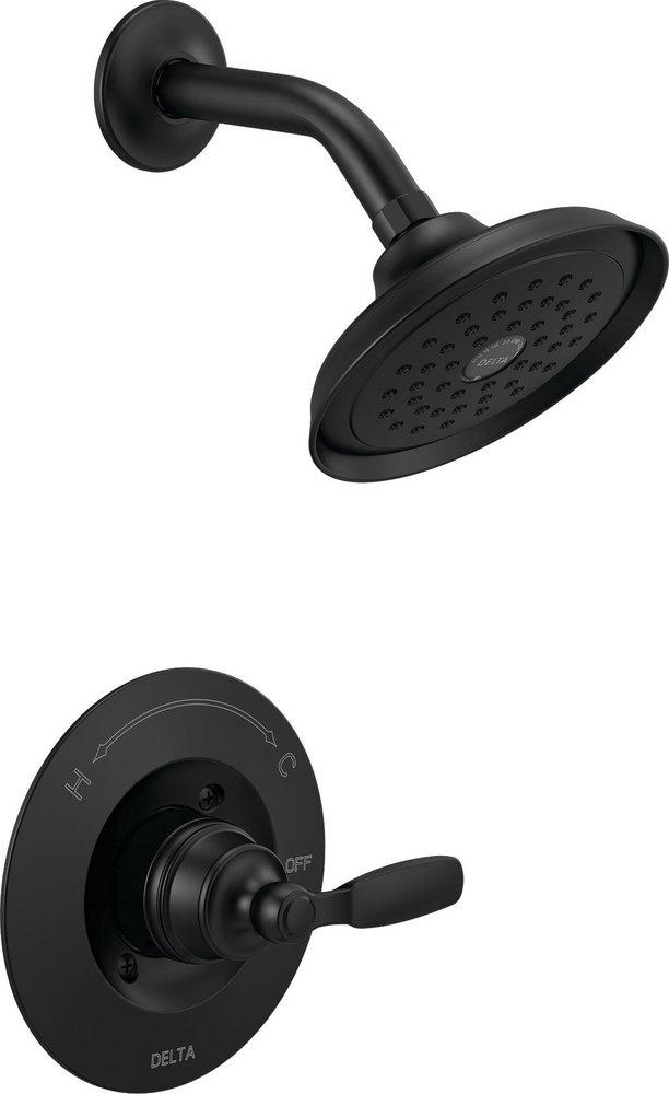 DELTA FAUCET Delta Faucet T14232-BL Woodhurst Single-Function Shower Trim, 1.75 GPM, Matte Black