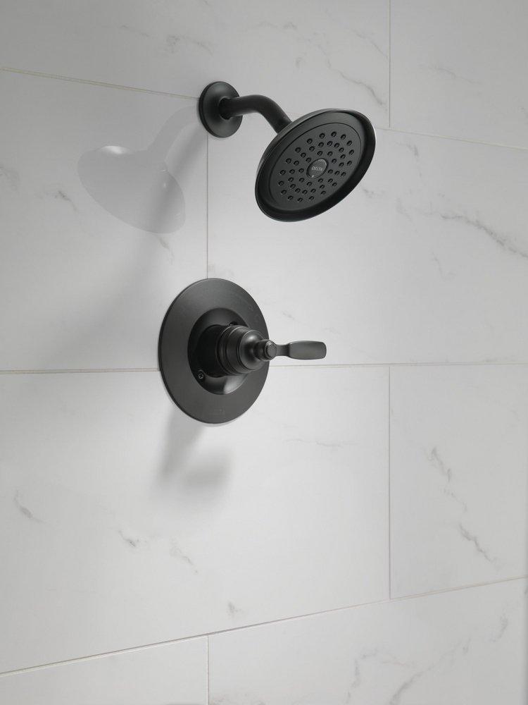 DELTA FAUCET Delta Faucet T14232-BL Woodhurst Single-Function Shower Trim, 1.75 GPM, Matte Black