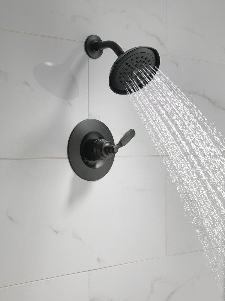 DELTA FAUCET Delta Faucet T14232-BL Woodhurst Single-Function Shower Trim, 1.75 GPM, Matte Black