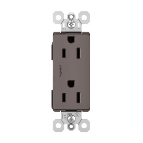 LEGRAND Pass & Seymour 885-TR Decorator Tamper-Resistant Receptacle 15A 125V Brown