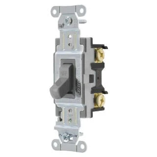 HUBBELL Hubbell Wiring Device-Kellems CS120GY AC Toggle Switch 20A 120/277V