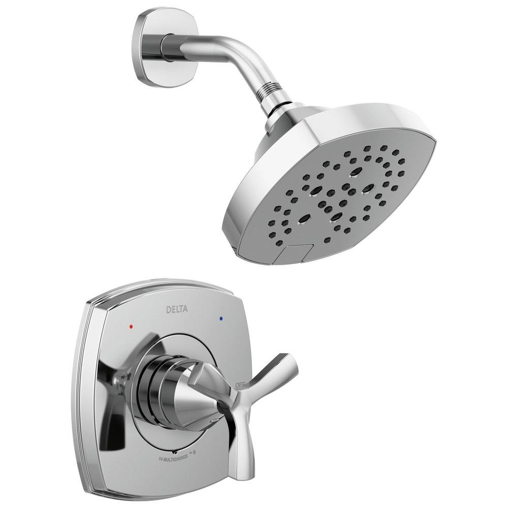 DELTA FAUCET Delta Faucet T142766 Stryke Single Handle Multi Function Shower Faucet in Chrome Trim Only