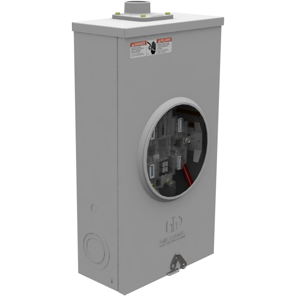 MILBANK Milbank Manufacturing U6193-YL-QG-AMS Ringless Meter Socket 125 Amp