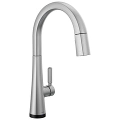 DELTA FAUCET Delta 9191T-AR-PR-DST Single Handle Pull-Down Kitchen Faucet With Touch2O Technology In Lumicoat Arctic Stainless