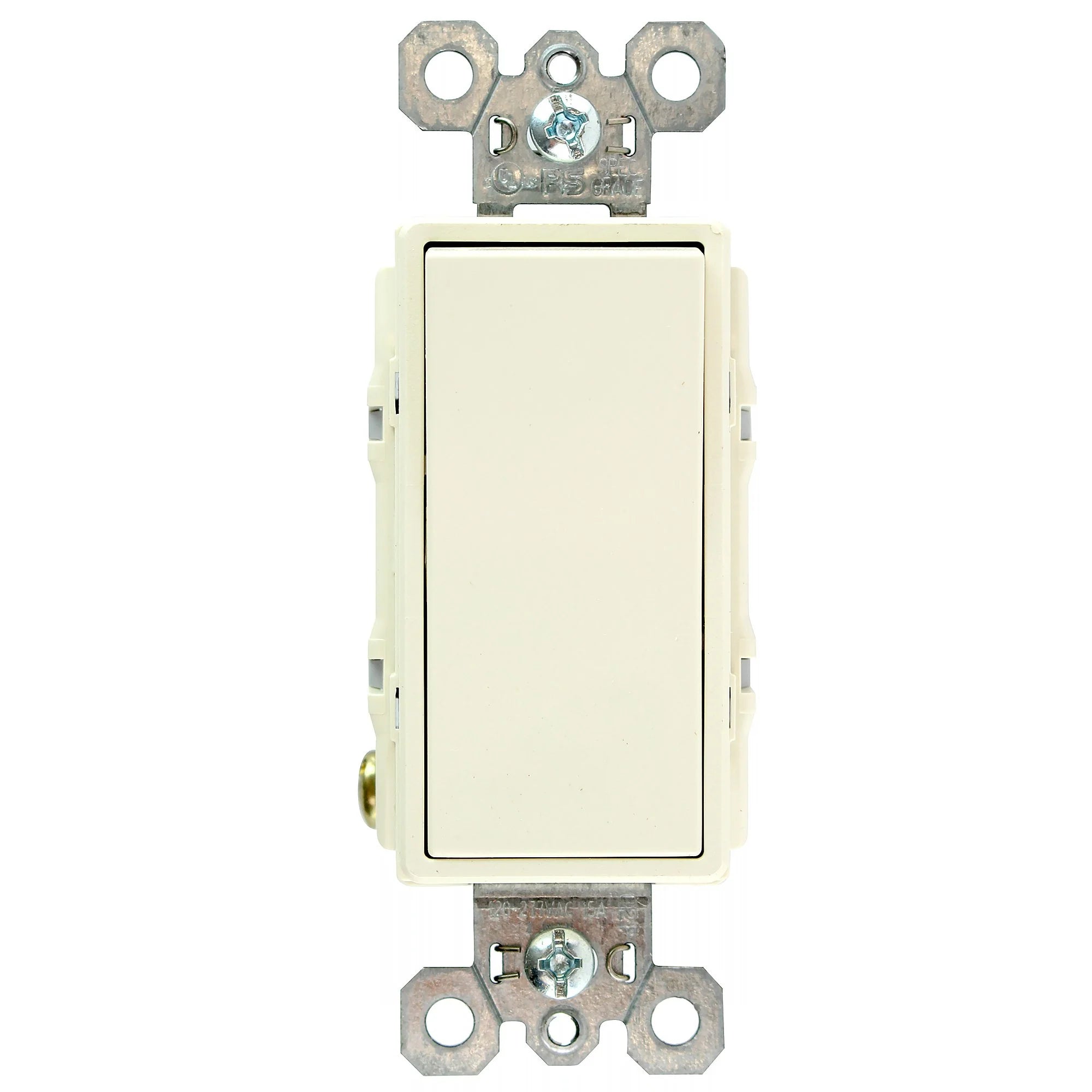 LEGRAND Pass & Seymour TM874LA Standard Rocker, Grounding Type, High Impact Resistant Thermoplastic