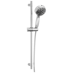 DELTA FAUCET Delta 51584-PR Universal Showering Components 7-Setting Slide Bar Hand Shower with Cleaning Spray