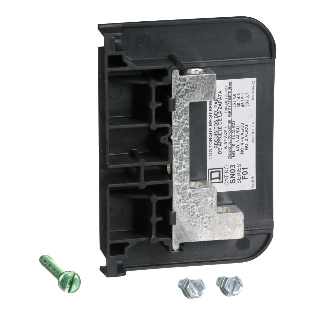 SCHNEIDER ELECTRIC Square D SN03 240/600 Volt 30/60 Amp 2 AWG Copper/Aluminum Standard Neutral Kit