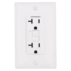 LEGRAND Pass & Seymour PT2097W GFCI Receptacle, Duplex, 125 VAC, 20 Amp, 2 Poles, 3 Wires, White