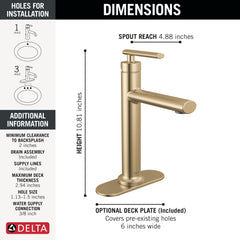 DELTA FAUCET Delta 5442-CZMPU-DST Altado Single Handle Bathroom Faucet 1.2 GPM
