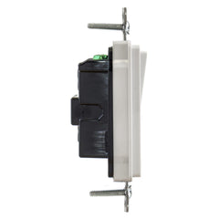 HUBBELL WIRING Wiring Device-Kellems DS120W Standard Self-Grounding AC Switch 120 to 277 VAC