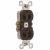 LEGRAND Pass & Seymour 3232 Straight Blade Receptacle, 125 VAC, 15 Amp, Duplex Grounding
