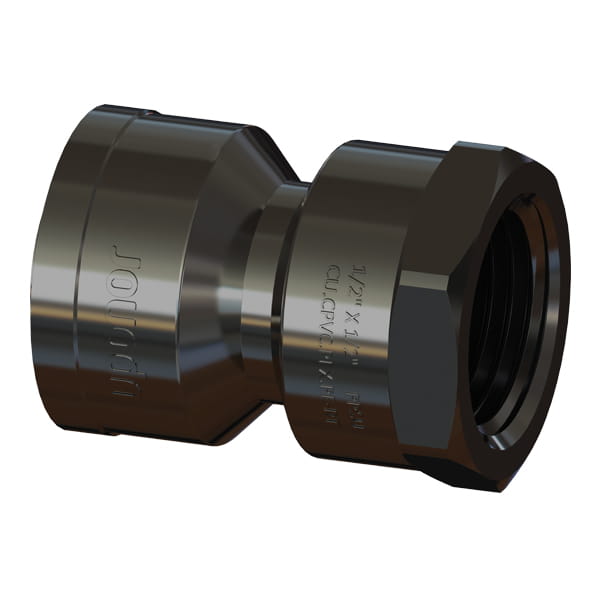 UPONOR Uponor TF4575050 TotalFit Adapter, 1/2 in Nominal, Push-to-Connect x FNPT End Style, Engineered Polymer