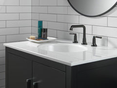 DELTA FAUCET Delta Faucet 3536-BLMPU-DST Saylor Two Handle Widespread Bathroom Sink Faucet in Matte Black