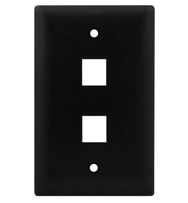 LEGRAND ONQ WP3402BK 1-Gang 2-Port Wall Plate - Black