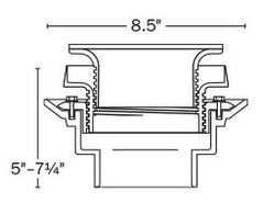SIOUX CHIEF Sioux Chief 833-2PNR Drain Finish Line 2 PVC 6NB R&S Round