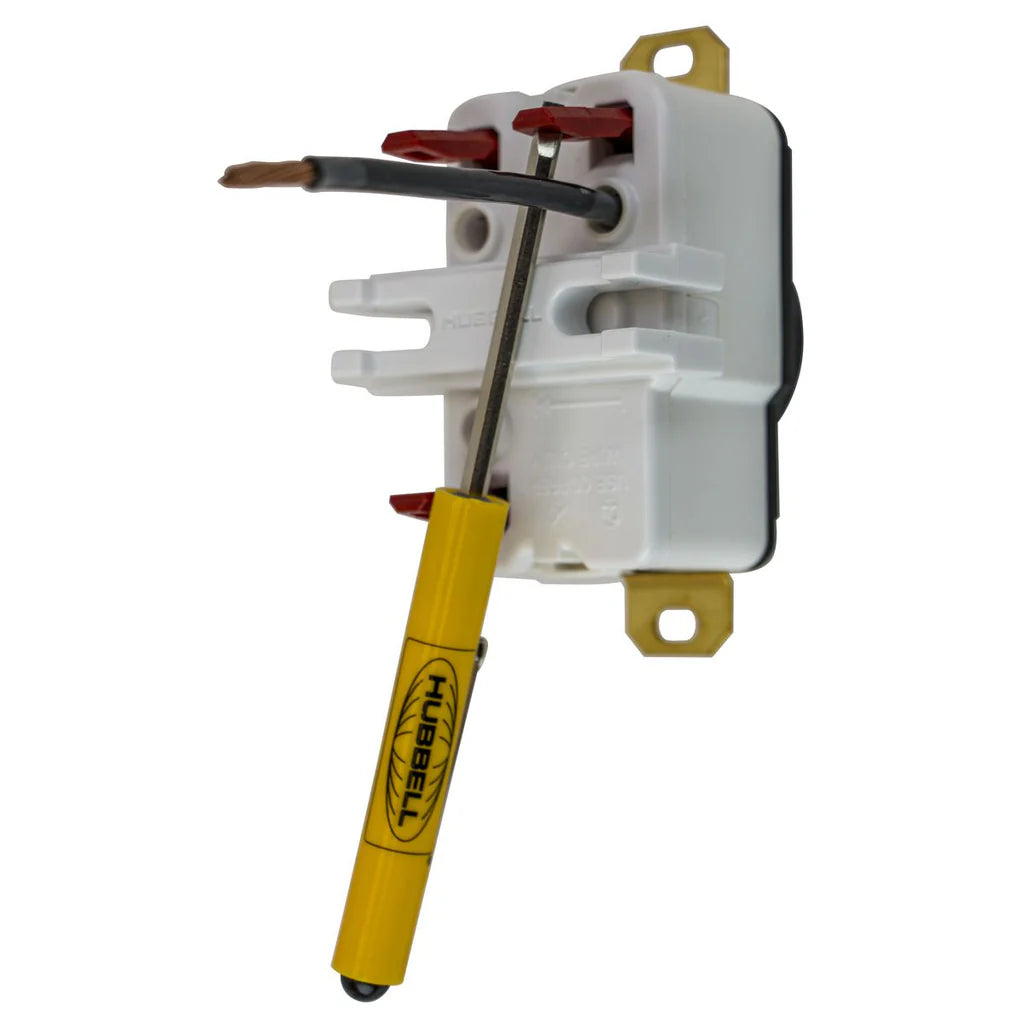 HUBBELL Hubbell HBL2310ST 20A, 125V 2-Pole 3-Wire Twist-Lock Single Flush Receptacle w/ Spring Termination