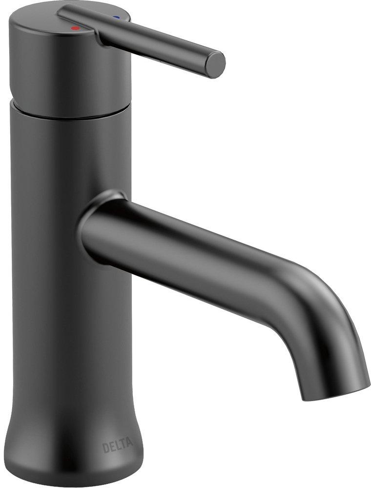 DELTA FAUCET Delta Faucet 559LF-BLLPU Trinsic Single Handle Monoblock Bathroom Sink Faucet in Matte Black