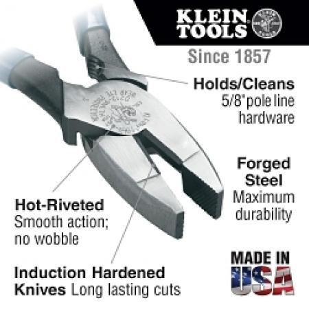 KLEIN TOOLS Klein D213-9NETH Lineman's Bolt-Thread Holding Pliers 9-inch