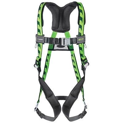 HONEYWELL Honeywell Miller AC-QC/UGN AirCore Full-Body Harness Steel Stand-Up Back D-Ring Universal Quick-Connect Straps Green