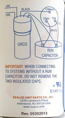 SUPCO Sealed Unit Parts URCO810 Universal Refrigerator 3 'N 1 Relay, Overload & Start Capacitor Combo 1/12 - 1/5 HP