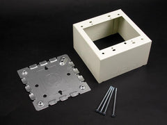 LEGRAND Wiremold V5744S-2 2 Gang Deep Switch and Receptacle Box Fitting, Ivory, 500/700 Series