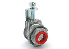 BRIDGEPORT FITTINGS Bridgeport 560-DCI2 Connector, Strap, Single Tri-Drive Screw, Zinc Die Cast, Insulated Throat, 3/8 Inch FMC 12/2 - 10/4 NM
