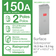 SCHNEIDER ELECTRIC Square D Q2150MRBE Enclosed Circuit Breaker 150A