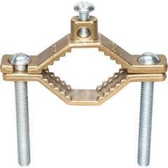 NSI INDUSTRIES Nsi G-2-S Bronze Ground Clamp for Water Pipe, 1-1/4 inches to 2 inches Pipe