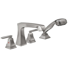 DELTA FAUCET Delta T4764-SS: Two Handle Roman Tub Trim with Hand Shower, Stainless