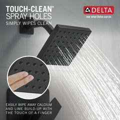 DELTA FAUCET Delta RP101846BL Modern: Square Showerhead in Matte Black