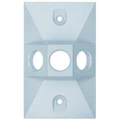 LEGRAND Legrand WPB13-W Weatherproof 1 Gang Rectangular Cluster Cover 3 Hole 12